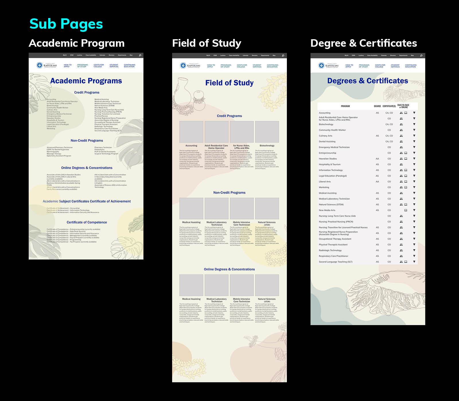 Sub Page V2